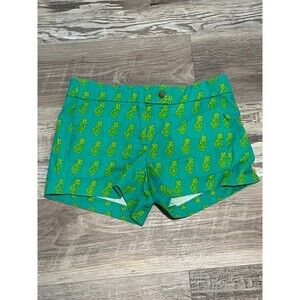 New J. Crew shorts size 00 women green chino pineapple shorts